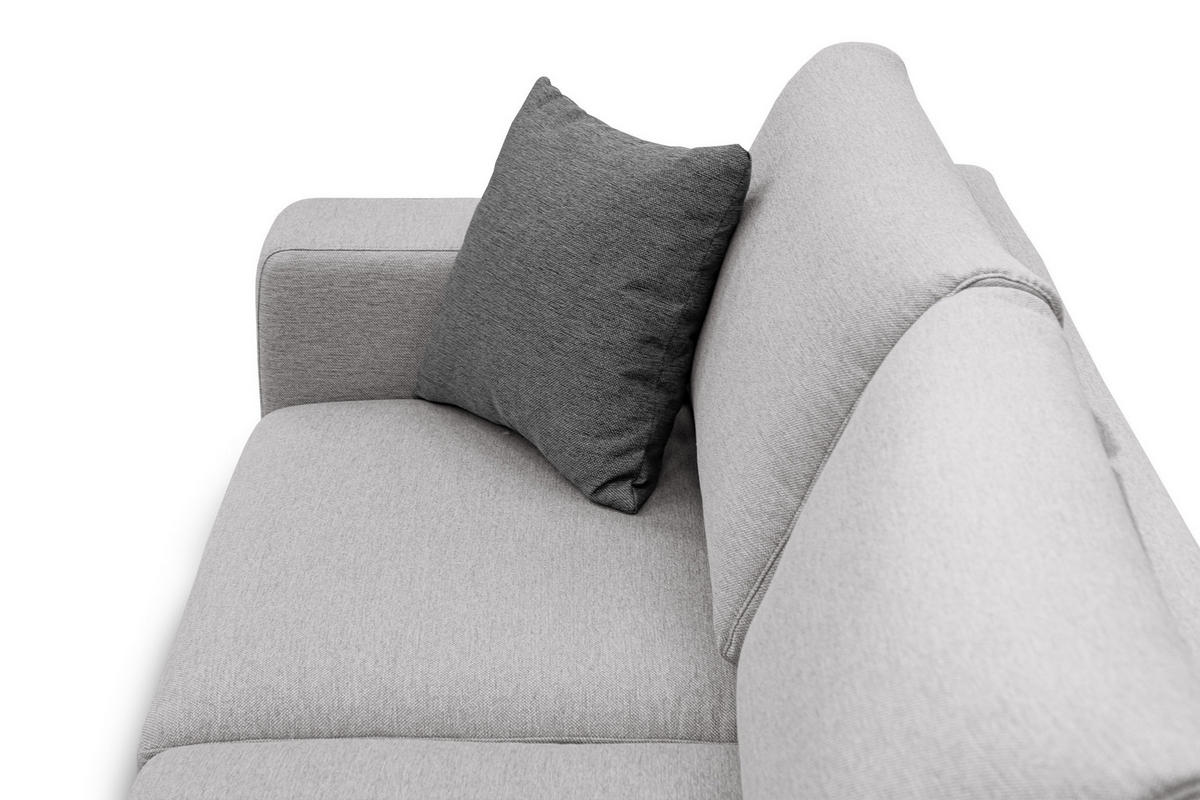 ECKSOFA OTTO 5-Sitzer, hellgrau - Hellgrau, Holzwerkstoff/Textil (279/219cm) - Courtois Laville