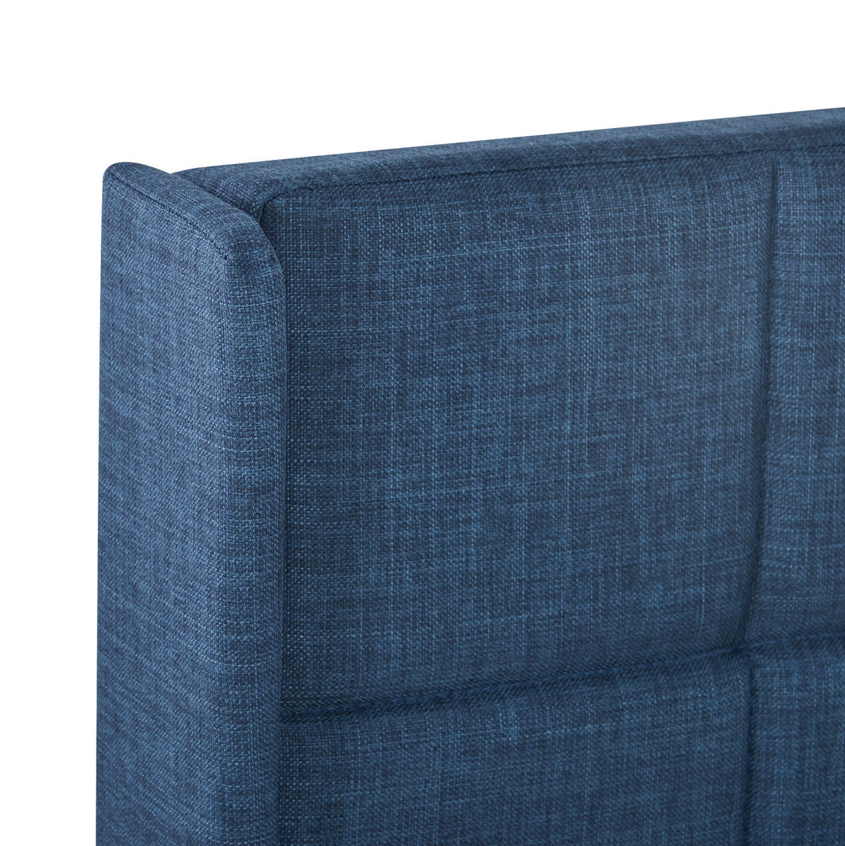 POLSTERBETT mit Lattenrost 140x200 cm Leinen Blue - Blau, Metall (140/200cm) - Meubliv