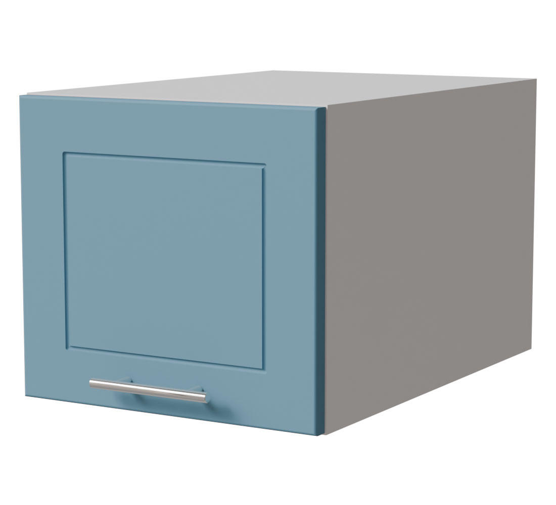 AUFSATZSCHRANK Bari W6B/40 Weiß / RAL 5024 pastellblau 40 / 59 / 36cm - Blau/Weiß, Holz/Holzwerkstoff (40/36/59cm) - Feldmann-Wohnen