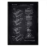 POSTER Lego Bausteine 2 Patent A3 Rahmenlos - Klar, Papier (29.7/5/42cm) - Nacnic