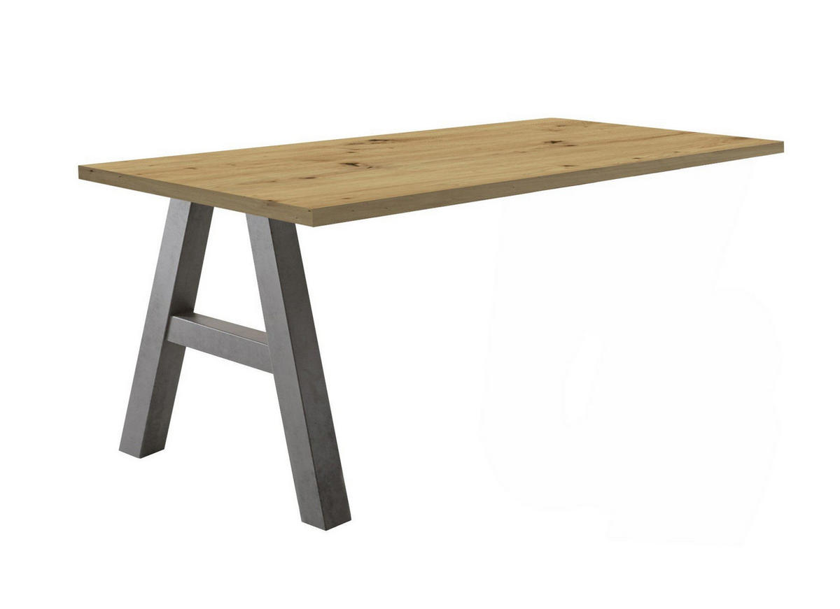 SCHREIBTISCH Edin 2 120 x 70 x 75 Computertisch graphit/asteiche - Naturfarben, Holz (120/70/75cm) - 58aufmkessel