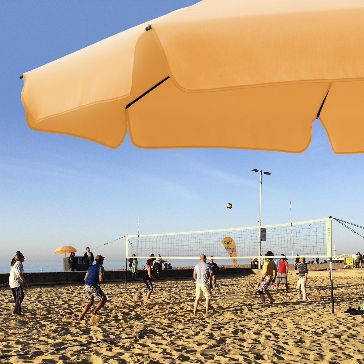 SONNENSCHIRM 180/180/127 cm - Orange, Kunststoff (180/180cm) - FARE