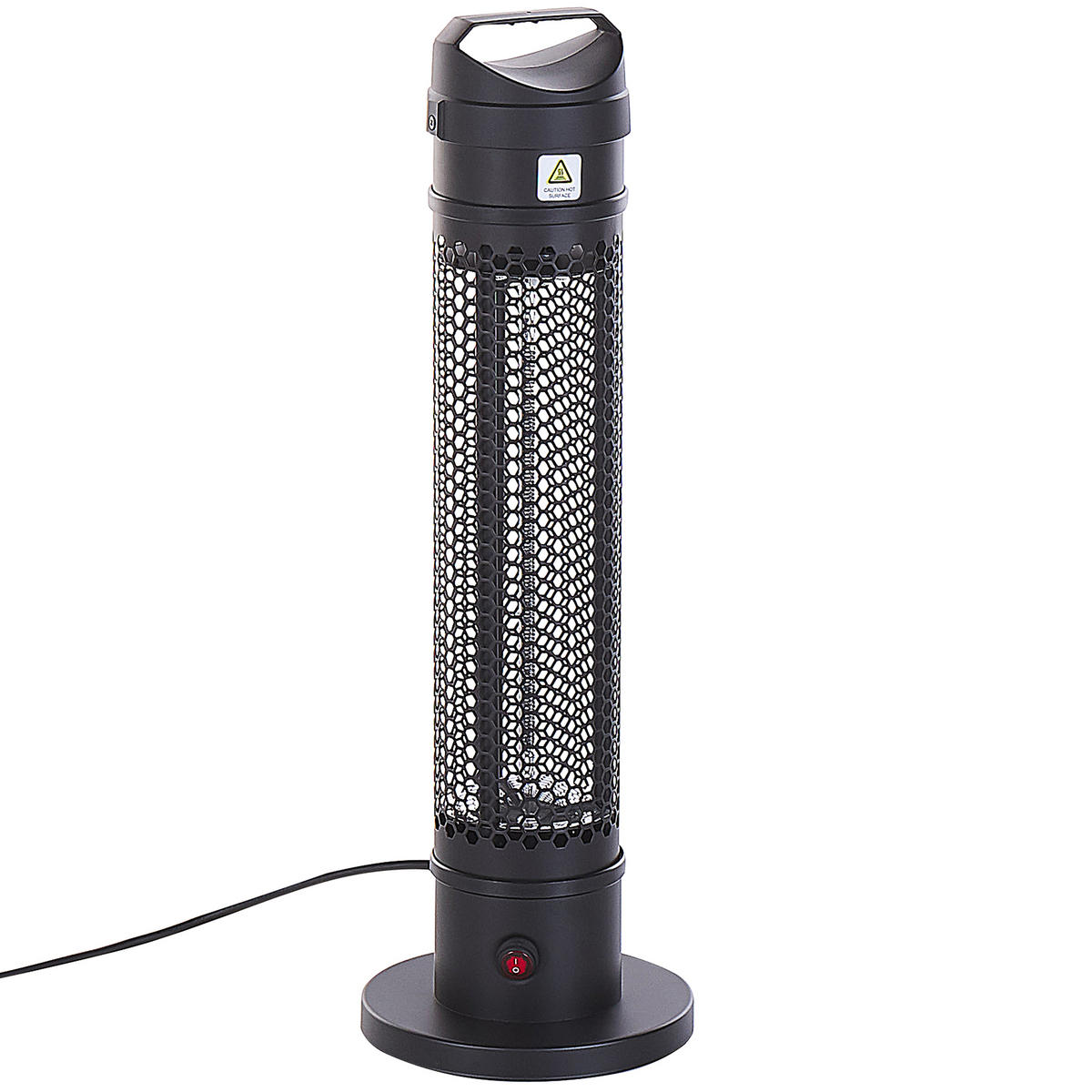 TERRASSENSTRAHLER Schwarz Krakatoa - Schwarz, Metall (20/62/20cm) - Beliani