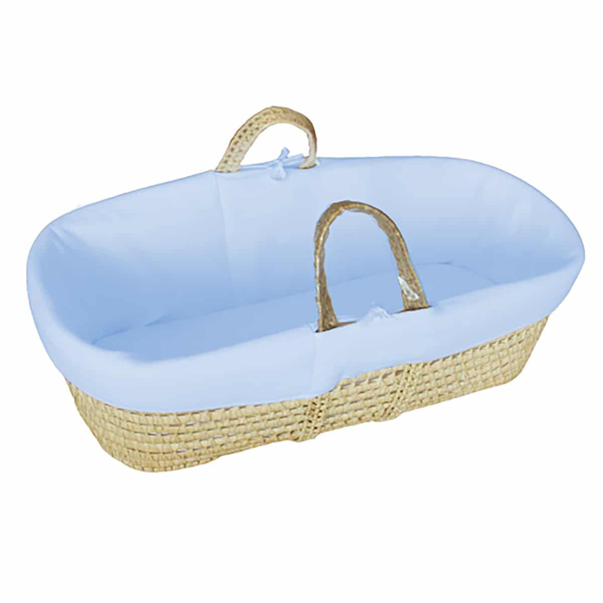 BABYTRAGEKORB Bio-Baumwolle blau - Blau, Naturmaterialien (29/78cm) - Premiers Moments
