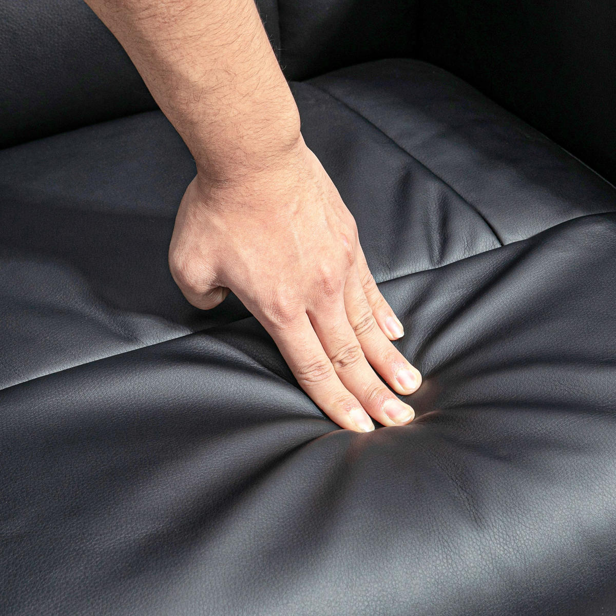 RELAXSESSEL, Kunstleder, Schwarz - Schwarz, Metall (81/101/76cm) - HOMCOM