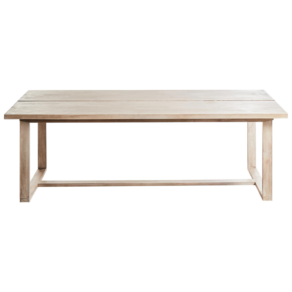 GARTENTISCH Heller Holzfarbton Azzanello - Hellbraun, Holz (100/230/75cm) - Beliani