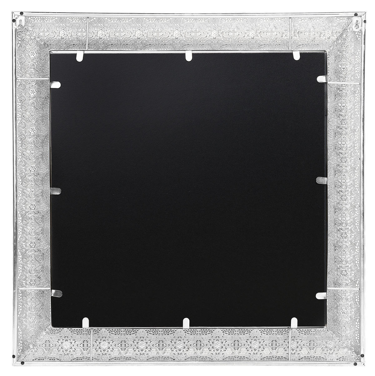 WANDSPIEGEL silber quadratisch 65/65 cm Cavan - Silberfarben, Metall (65/65/4cm) - Beliani
