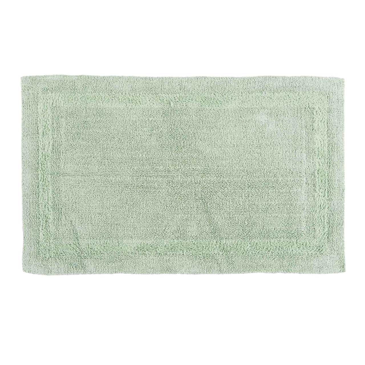 BADEMATTE 50/80 cm, 100% Baumwolle, wendbar - Salbeigrün, Textil (50/80cm) - Homescapes