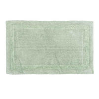 BADEMATTE 50/80 cm, 100% Baumwolle, wendbar - Salbeigrün, Textil (50/80cm) - Homescapes