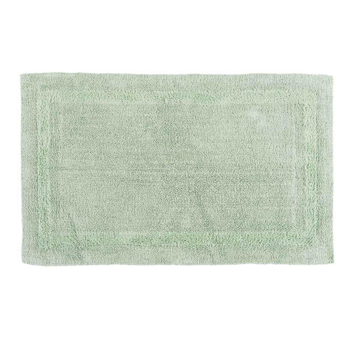 BADEMATTE 50/80 cm, 100% Baumwolle, wendbar - Salbeigrün, Textil (50/80cm) - Homescapes