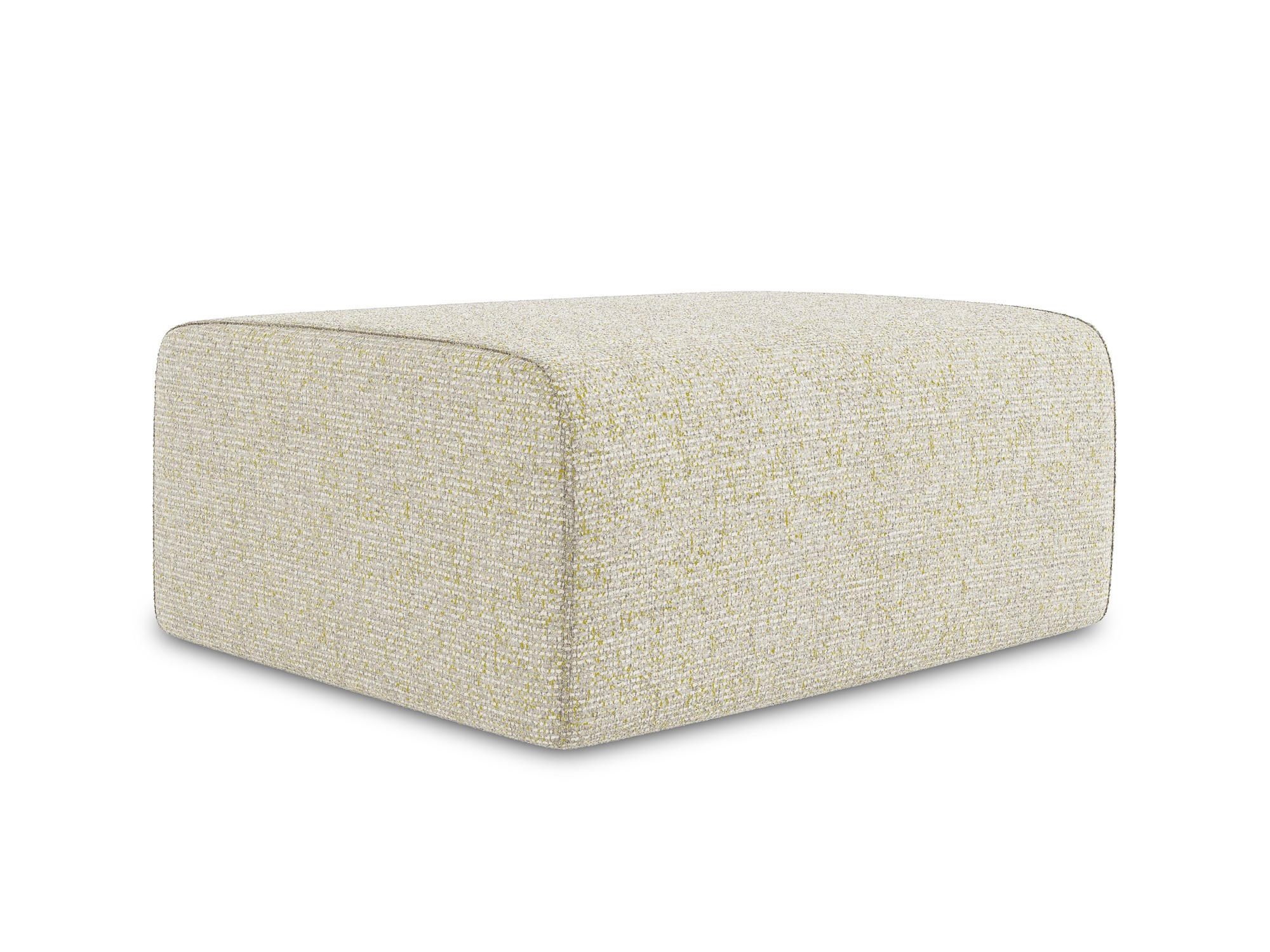 POUF Strukturstoff Stoff Beige - Beige/Creme, Kunststoff/Textil (90/80/60cm) - Makamii