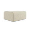 POUF Strukturstoff Stoff Beige - Beige/Creme, Kunststoff/Textil (90/80/60cm) - Makamii