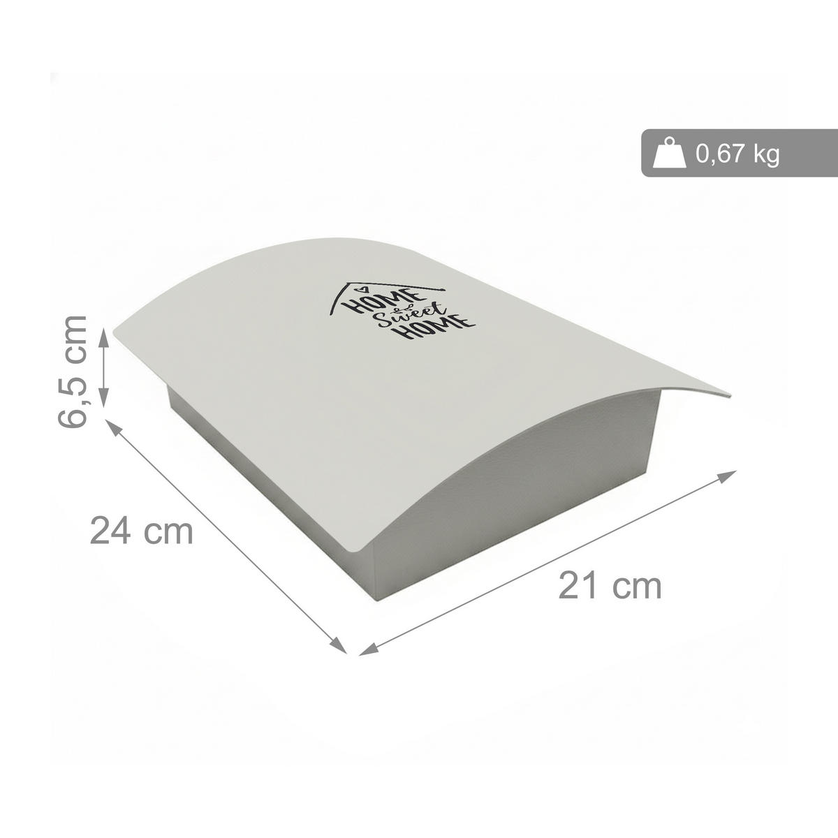 SCHRÁNKA na klíče - bílá, kov (21/24/6.5cm) - Relaxdays