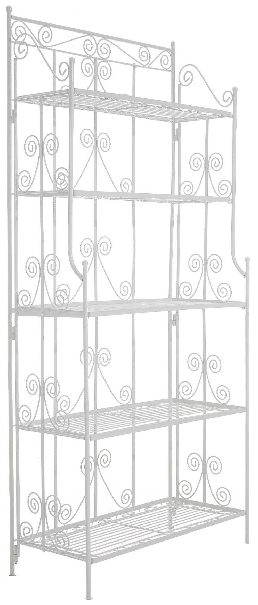 STANDREGAL Metall Weiß - Weiß, Metall (74.5/173/34.5cm) - CLP