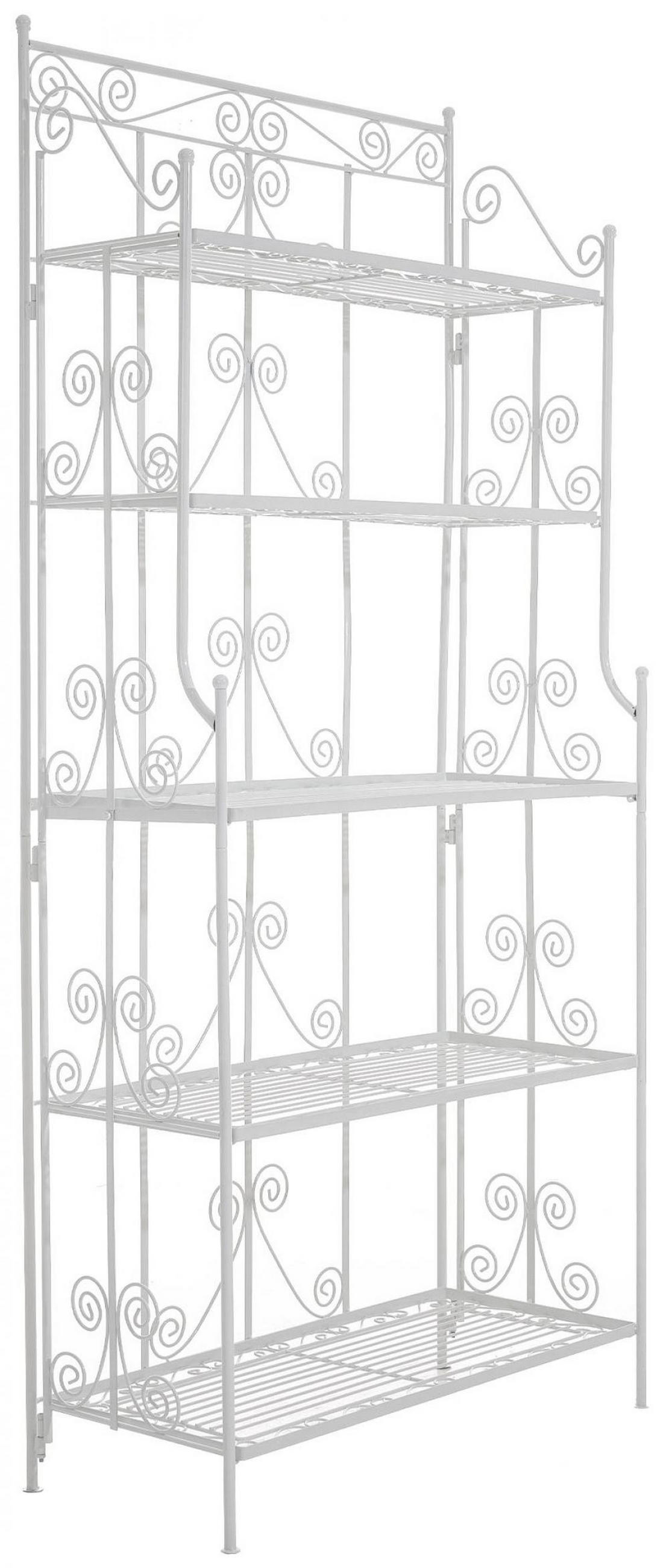 STANDREGAL Metall Weiß - Weiß, Metall (74.5/173/34.5cm) - CLP