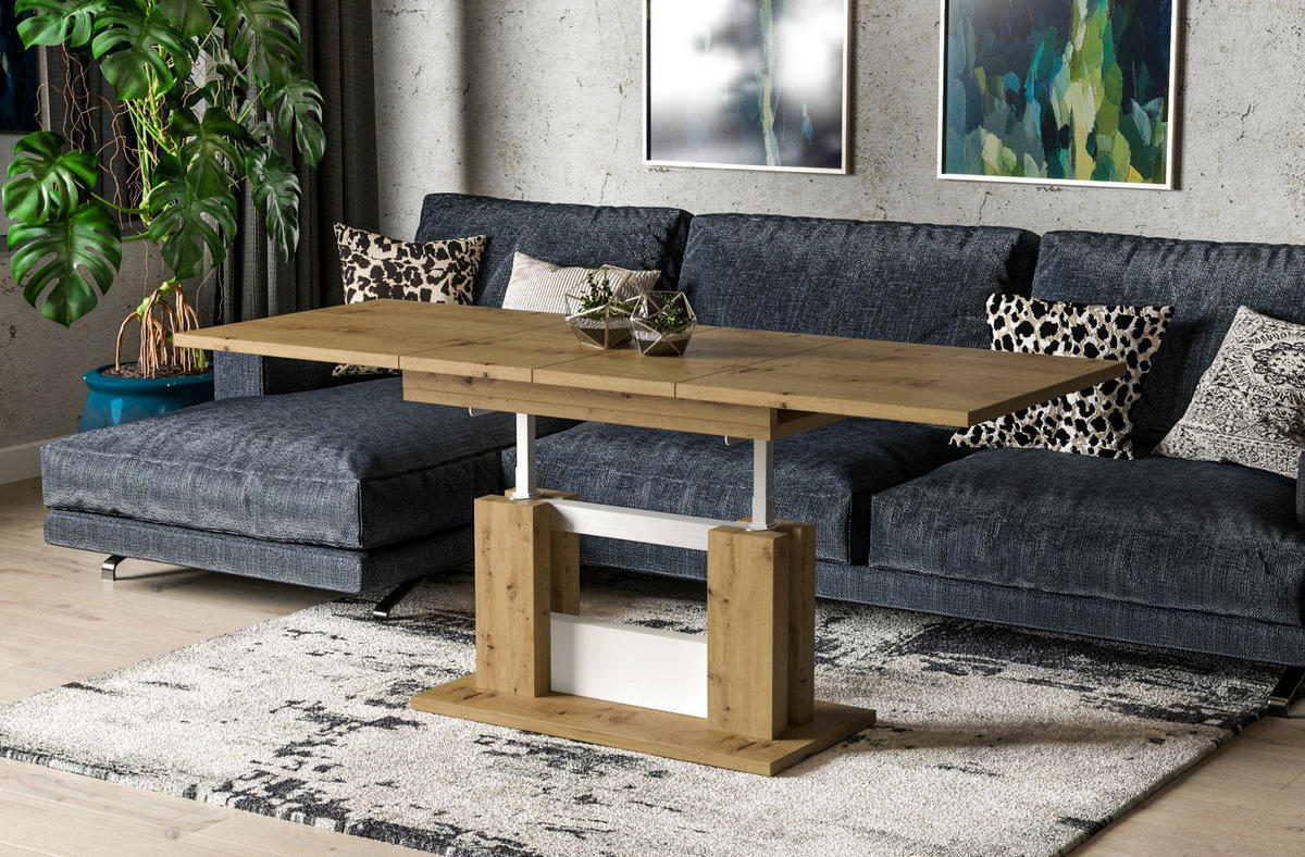 COUCHTISCH Fabel - Eiche Artisan, Holzwerkstoff (110/65/58cm) - Endo-Moebel