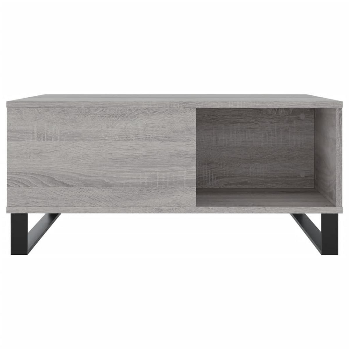 COUCHTISCH Grau Sonoma 80x80x36,5 cm Holzwerkstoff - Grau, Holzwerkstoff (80/80/36.5cm) - furnicato