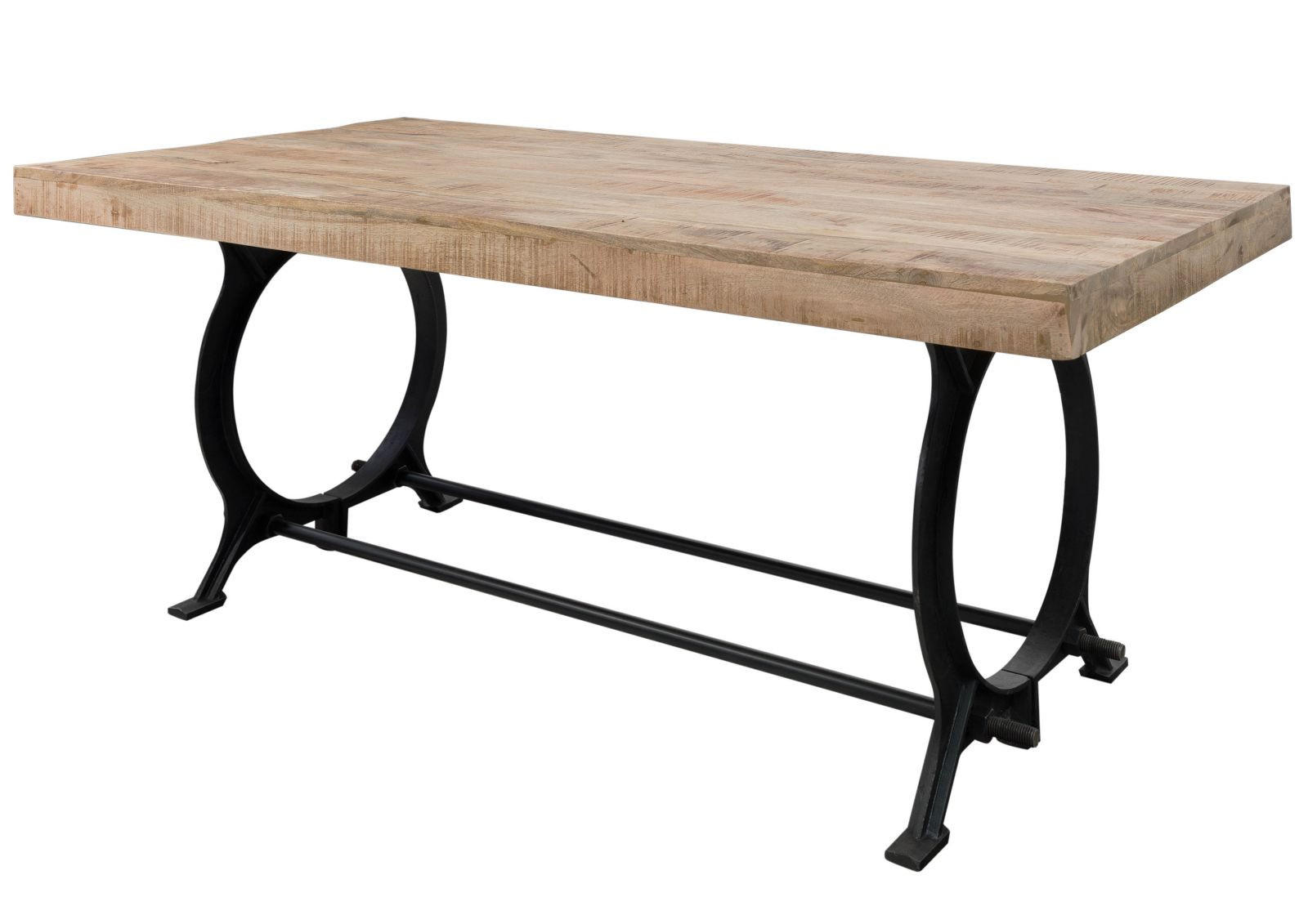 ESSTISCH Altholz 220x100x80 lackiert INDUSTRIAL #29 - Multicolor, Holz (100/220/80cm) - Massivmoebel24