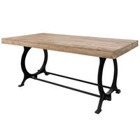 ESSTISCH Altholz 220x100x80 lackiert INDUSTRIAL #29 - Multicolor, Holz (100/220/80cm) - Massivmoebel24