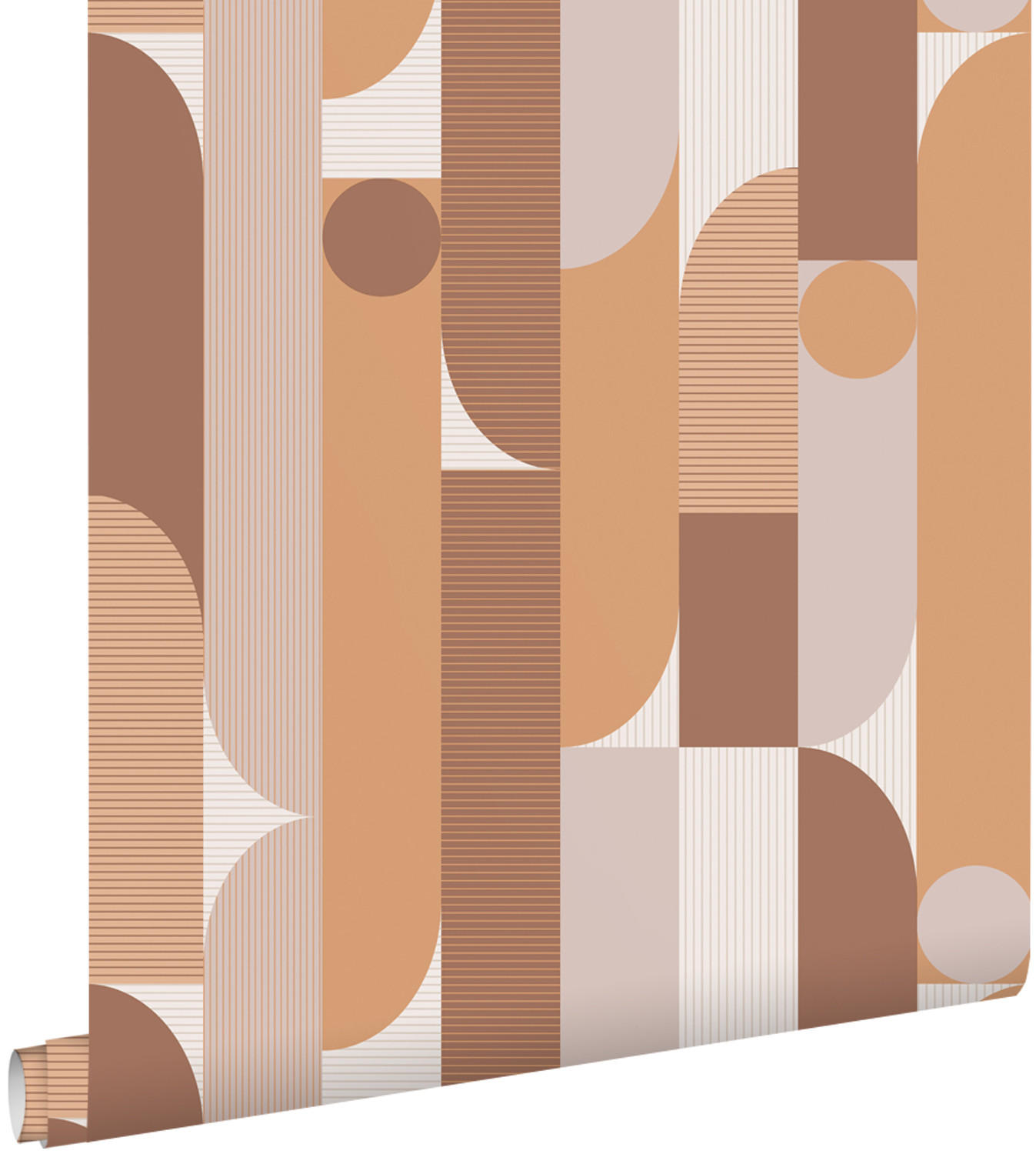 TAPETE geometrische Formen 50 x 900 cm - Braun, Papier (50/900cm) - ESTAhome