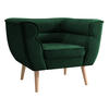 SESSEL Bal 1 - Smaragdgrün/Naturfarben, Holz/Textil (82/75/74cm) - MIRJAN24