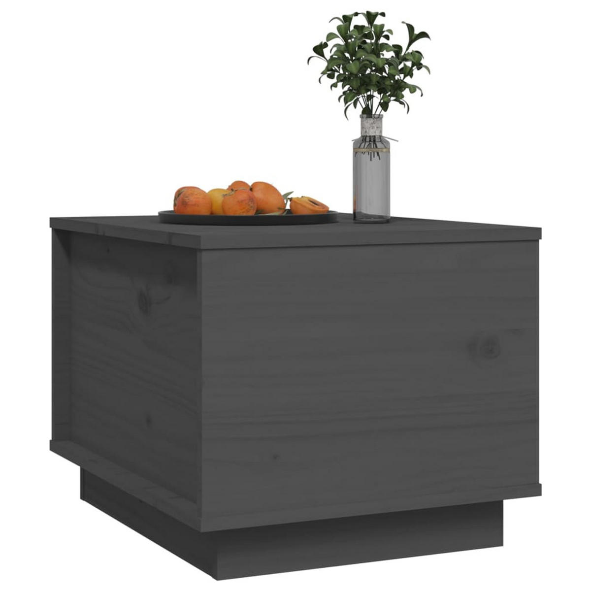 COUCHTISCH Grau 40x50x35 cm Massivholz Kiefer - Grau, Holz (40/50/35cm) - furnicato