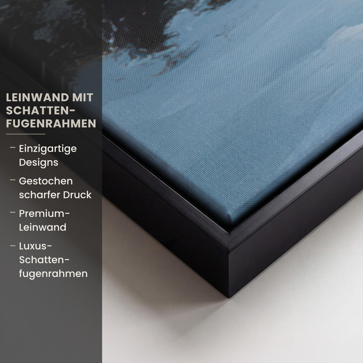 LEINWAND Bilder mit Rahmen - Weihnachten - Weihnachtsbaum - Winter - Zuhause - Schnee - 120x80 - Smaragdgrün, Textil (120/80cm) - MuchoWow
