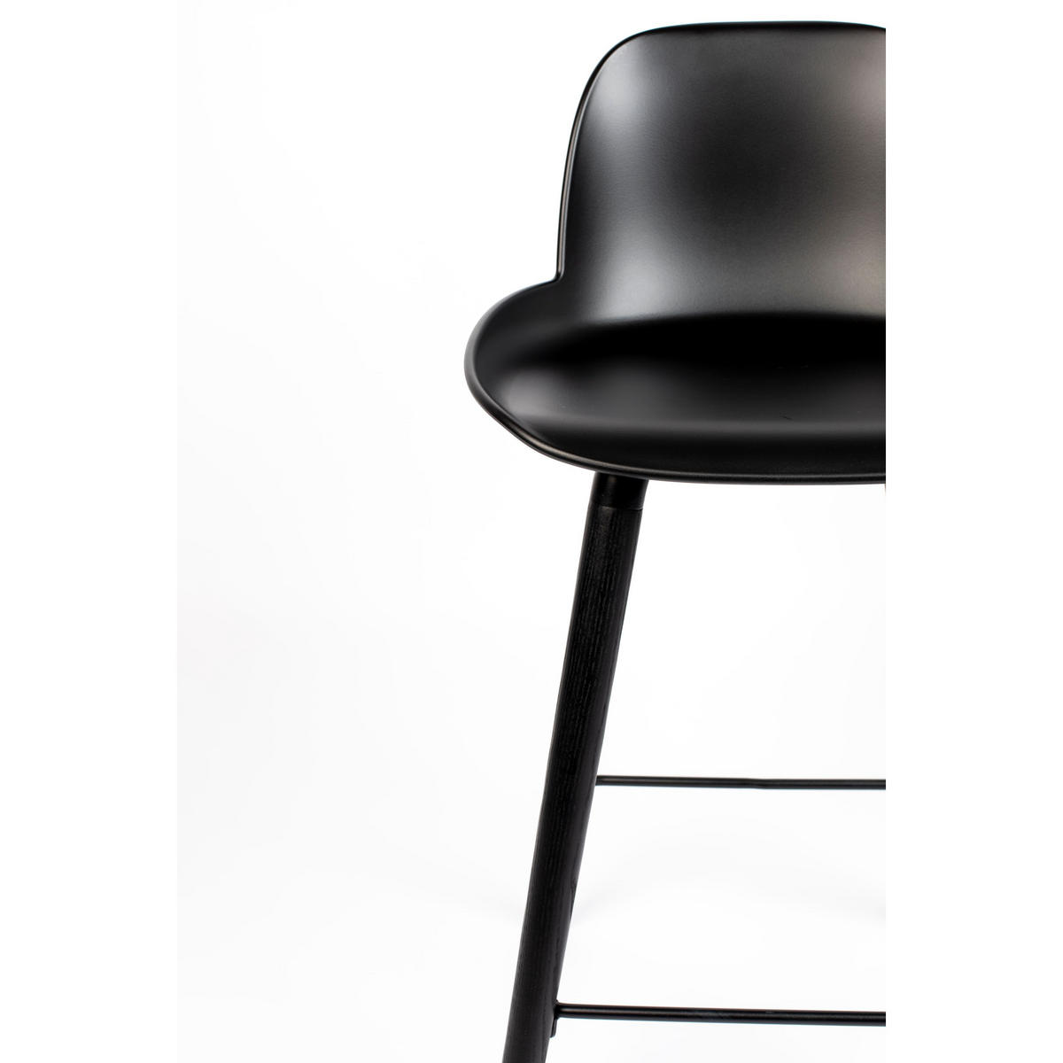 BARHOCKER Albert Kuip Rückenlehne 65 cm Schwarz - 2 er Set - Schwarz, Kunststoff (45/89/47.5cm) - Zuiver