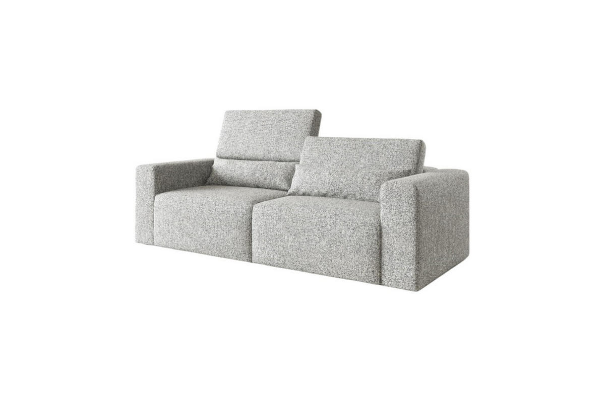 SOFA Modular Premium Grau - Silberfarben/Schwarz, Holz/Holzwerkstoff (225/97/103cm) - Furnisell