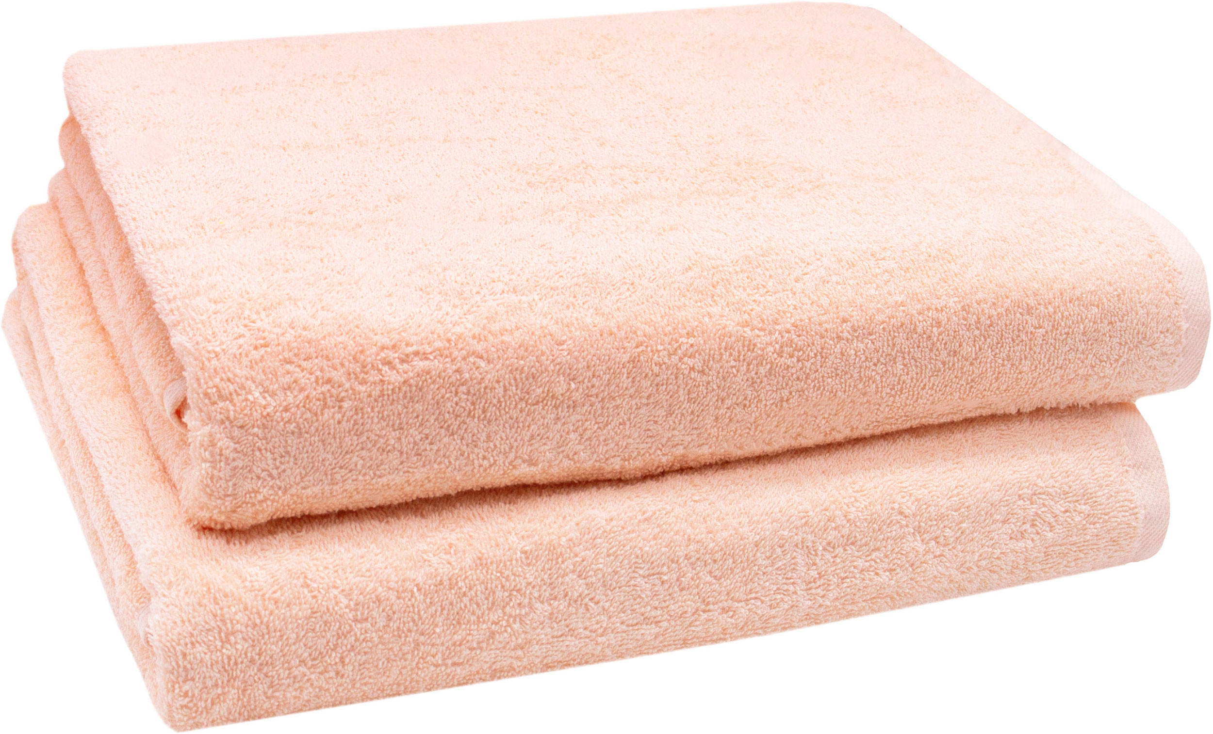 BADETUCH, 2er-Set, 100x150 cm, 100% Baumwolle, Rosa - Orange, Textil (100/150cm) - Zollner