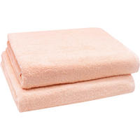 BADETUCH, 2er-Set, 100x150 cm, 100% Baumwolle, Rosa - Orange, Textil (100/150cm) - Zollner