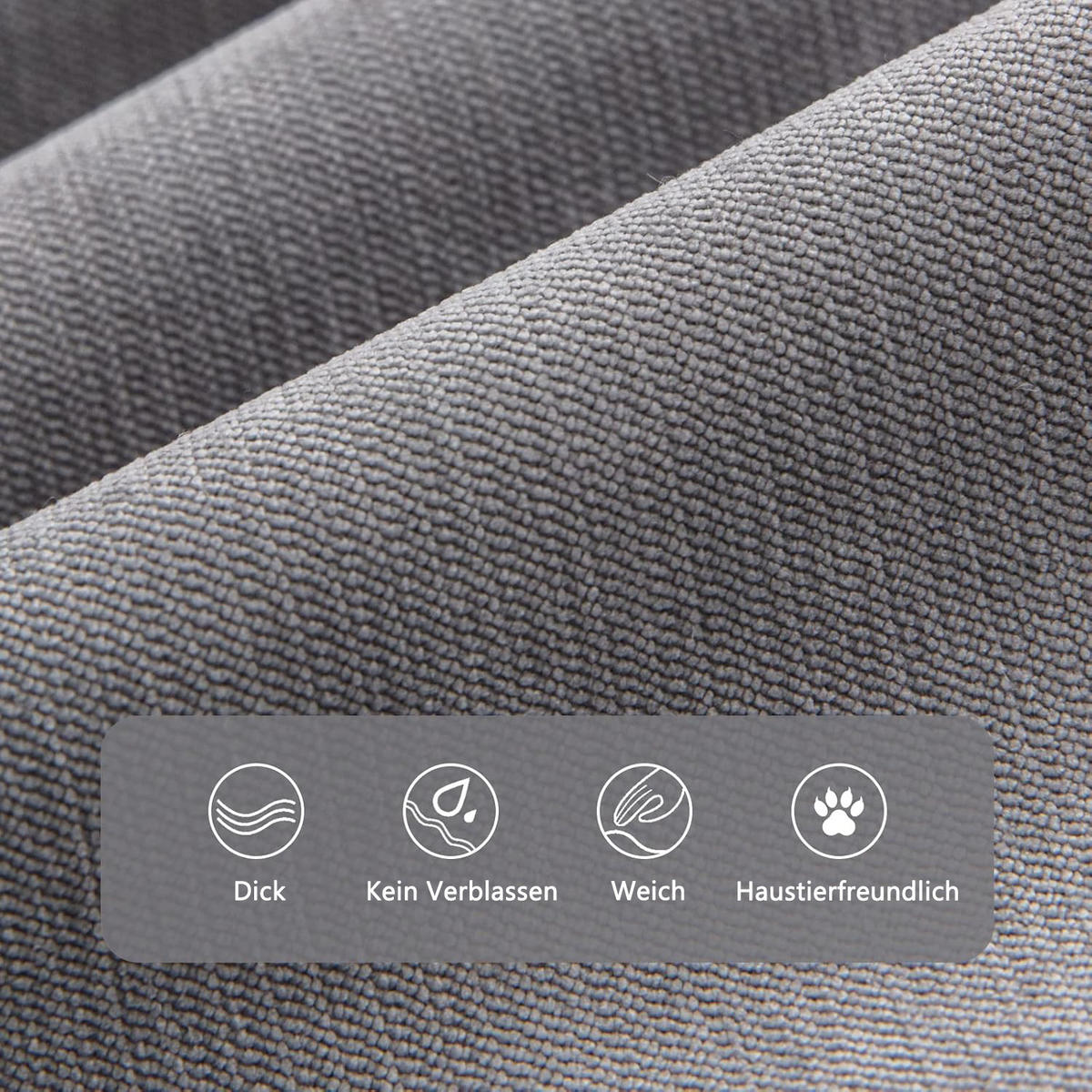 SOFADECKE Kratzschutz Grau 1 Stück - Grau, Textil (180/340cm)