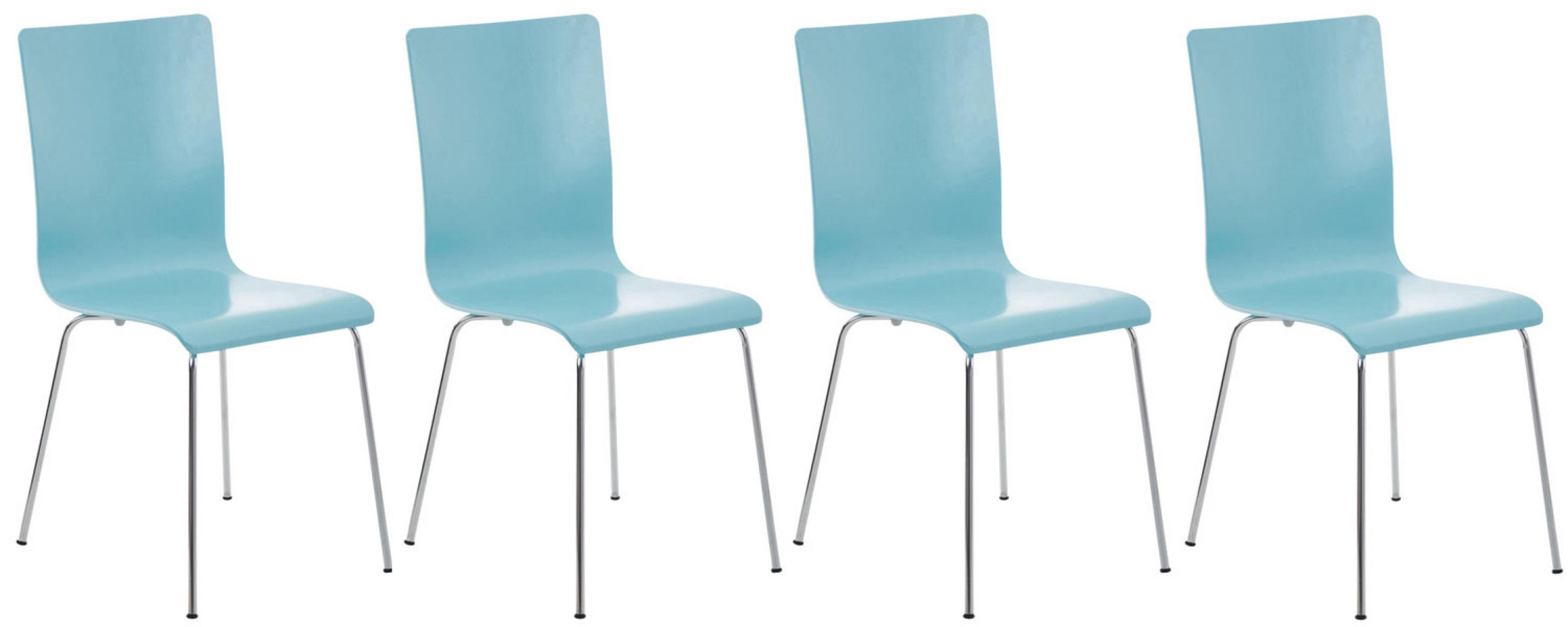 BESUCHERSTUHL Apeldoorn - 2er Set hellblau - Blau, Holz (43/87/47cm) - TPFLiving