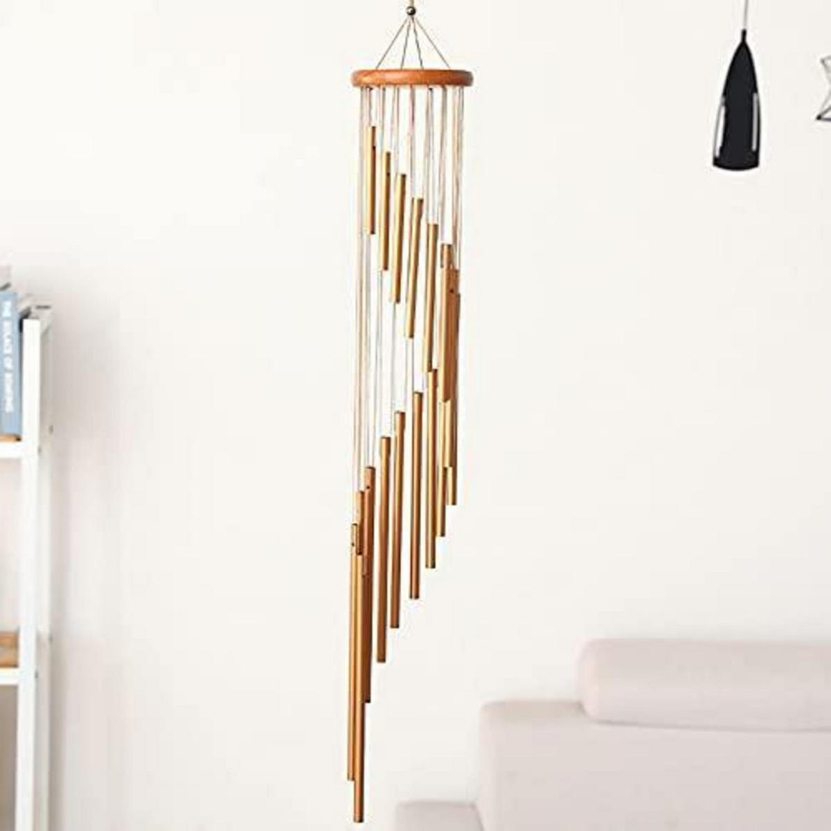 WINDSPIEL 89 cm goldfarben Aluminiumlegierung - Goldfarben, Metall (89.9/15/15cm)