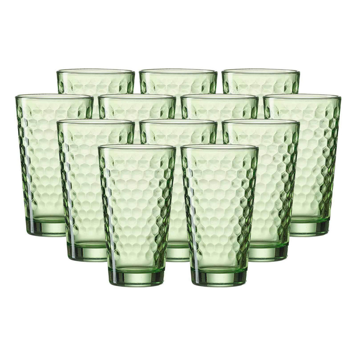 LONGDRINKGLÄSER Favo Grün 400 ml 12er Set - Grün, Glas (0.4L) - Ritzenhoff Breker