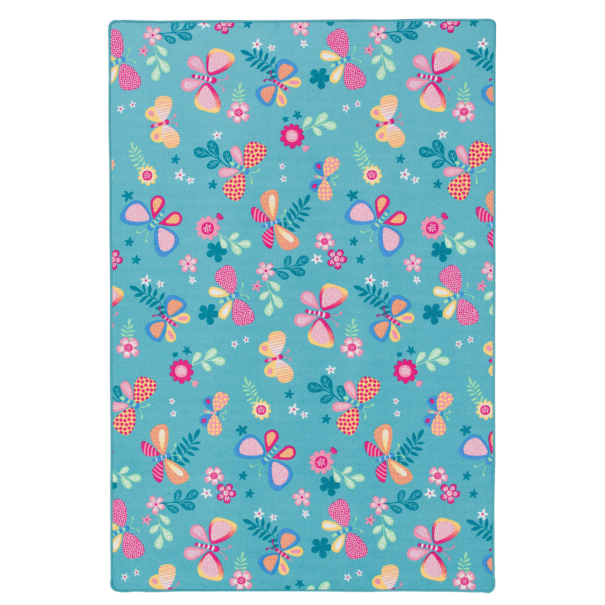 KINDER SPIEL TEPPICH SCHMETTERLING - Türkis, Textil (80/200cm) - Snapstyle