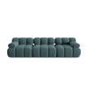 MODULARES-SOFA Bellis aus Samt petrol 3 Sitzplätze - Petrol, Textil (94/63/282cm) - Micadoni