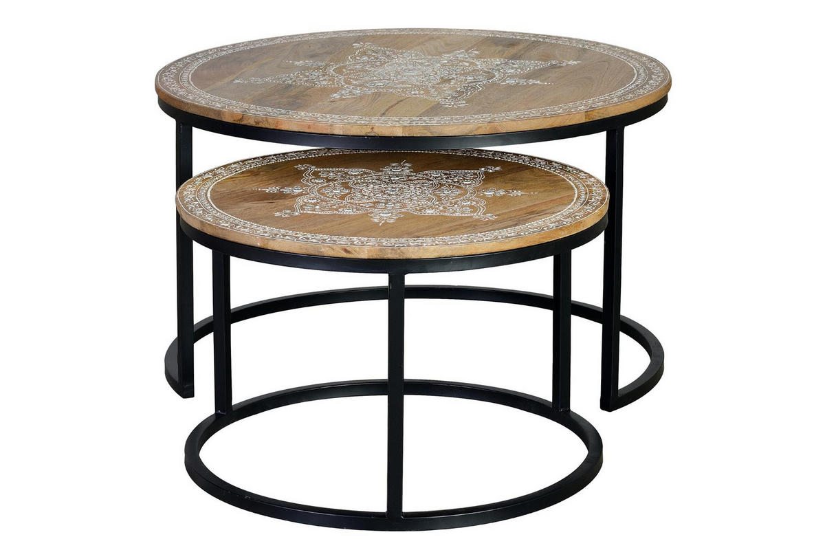 COUCHTISCH aus Mangoholz - Braun, Holz (80/80/48cm) - Giner y Colomer
