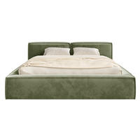 POLSTERBETT Tilves Slim Olivgrün 200x200 cm - Schwarz/Olivgrün, Kunststoff/Textil (200/200cm) - Selsey