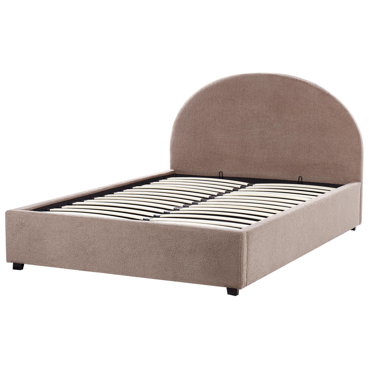 BETT mit Stauraum 140x200 cm Beige Vaucluse - Taupe, Textil (140/200cm) - Beliani