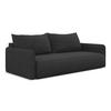 3-SITZER SOFA mit Schlaffunktion Chenille Stoff Schwarz - Anthrazit/Schwarz, Kunststoff/Textil (216/86/105cm) - LaMiaSofa