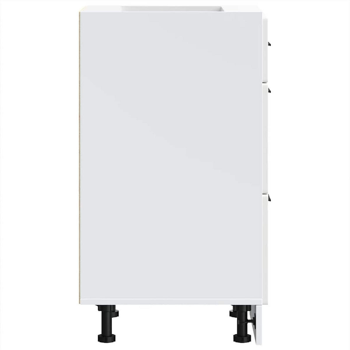 KÜCHENUNTERSCHRANK Samu Weiß 40x46x81,5 cm - Weiß, Holz (40/81.5/46cm) - DELUKE