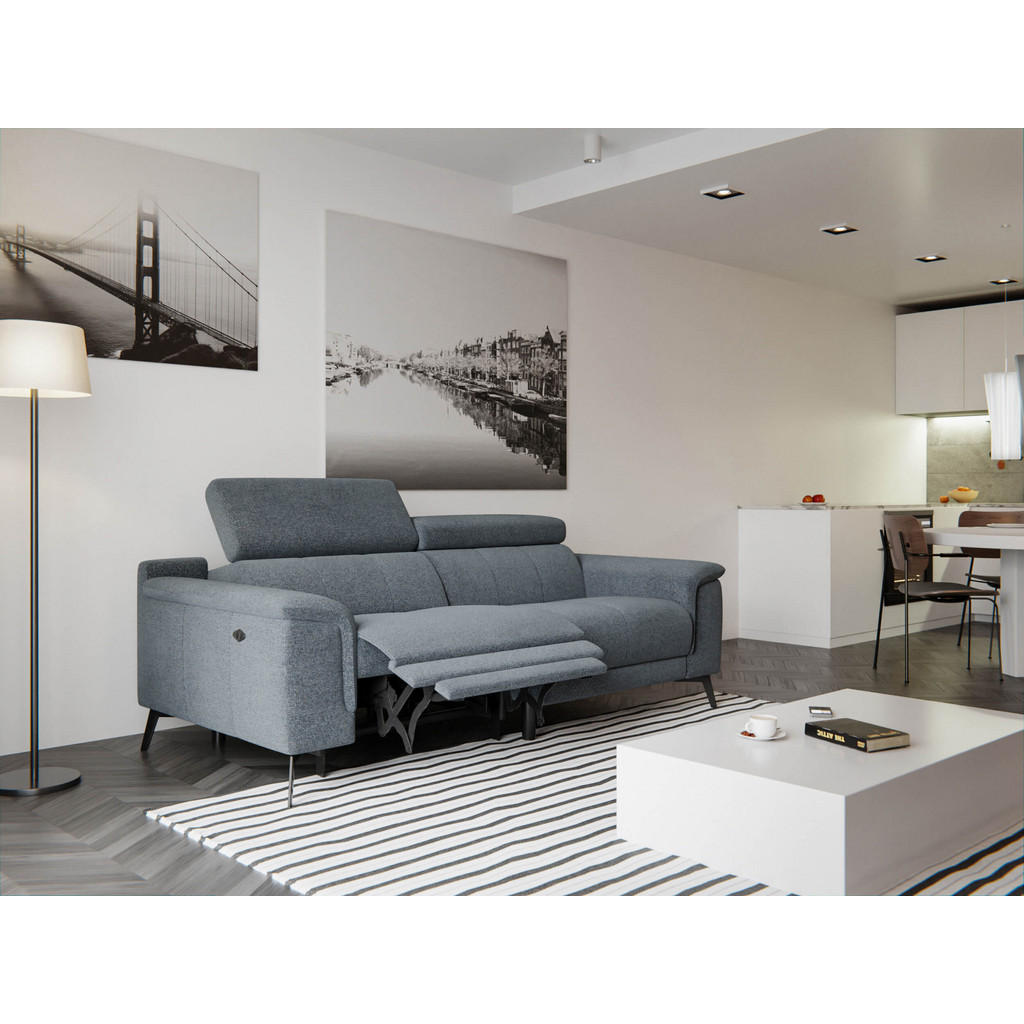 Thumbnail - Courtois Laville Relaxsofa, Dunkelgrau, Textil, Rechteckig, 212x82x103 cm, Wohnzimmer, Sofas & Couches, Sofas, Heimkino ...