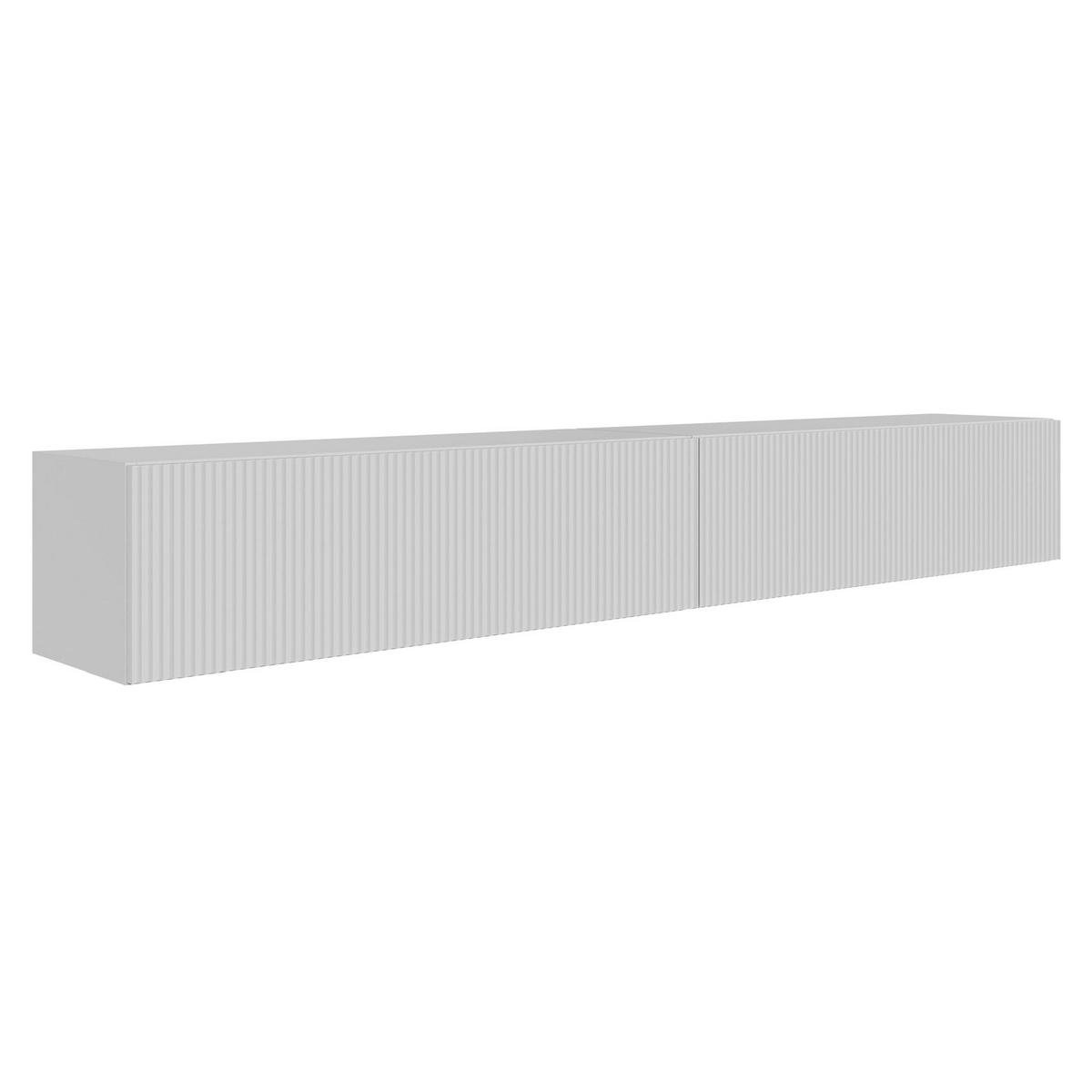TV stolek Veldio závěsný bílý 200/28/32 cm - bílá, kompozitní dřevo (201.6/28.5/31.6cm) - Selsey
