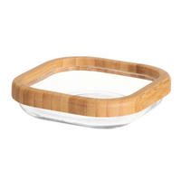 SEIFENSCHALE Lina Glas/Bambus - Transparent, Glas (10.8/2.6/10.8cm)