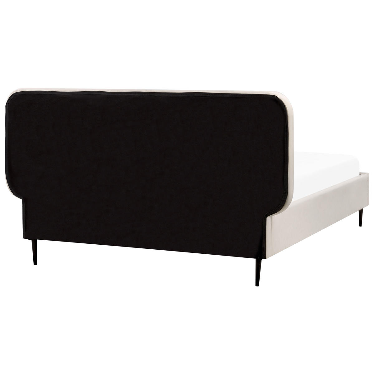 BETT mit Lattenrost 140/200 cm Beige Brin - Beige/Schwarz, Textil (140/200cm) - Beliani