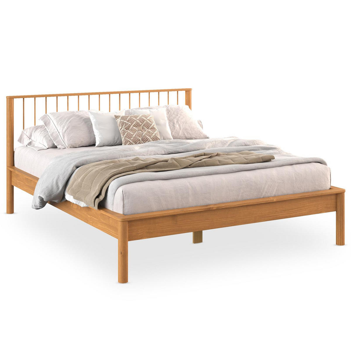 BETT APOANA 160x200 cm Eiche - Eichefarben, Holz (160/200cm) - IDIMEX