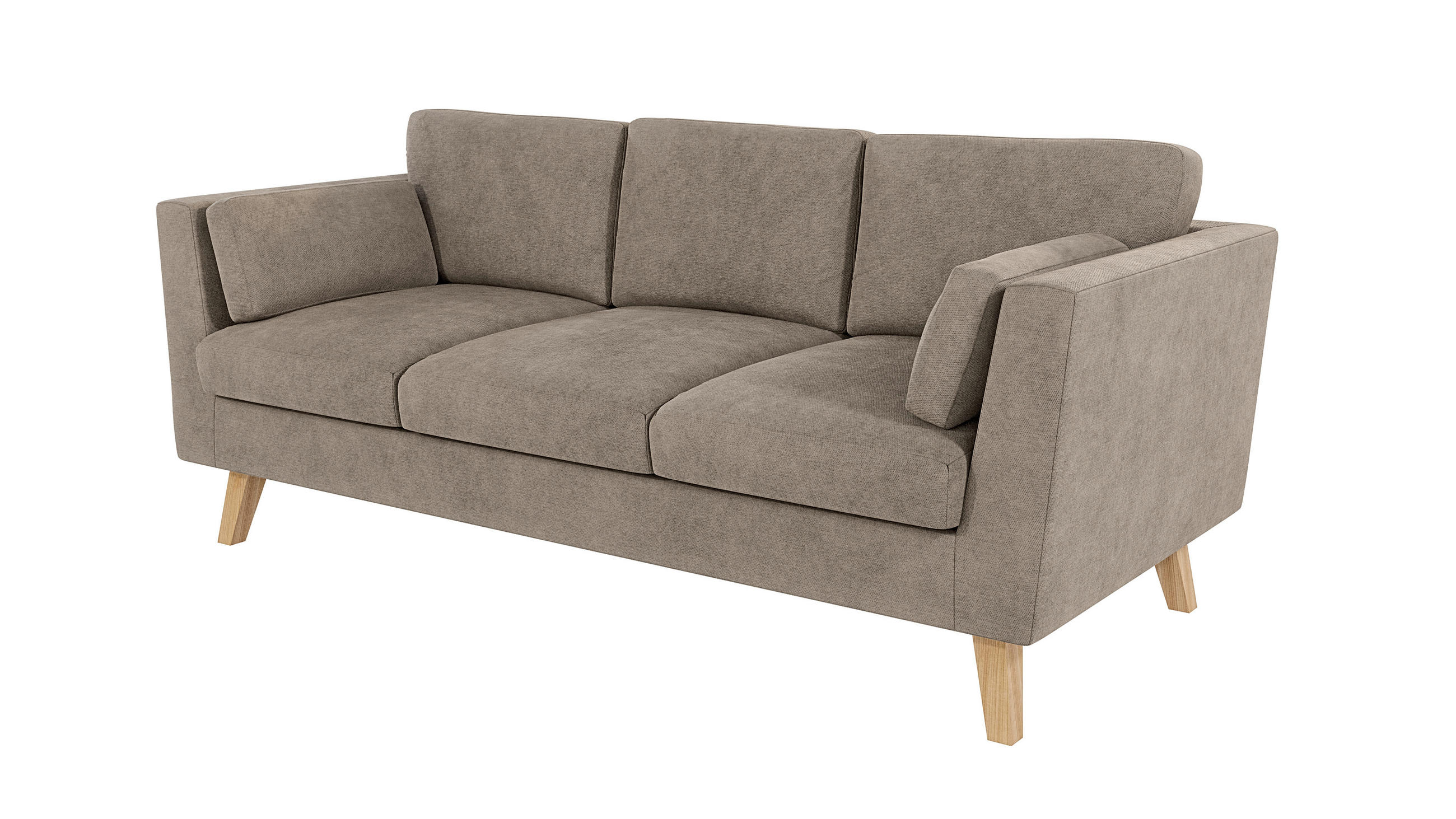 S-Style 3-Sitzer-Sofa Beige 206x90x89 cm