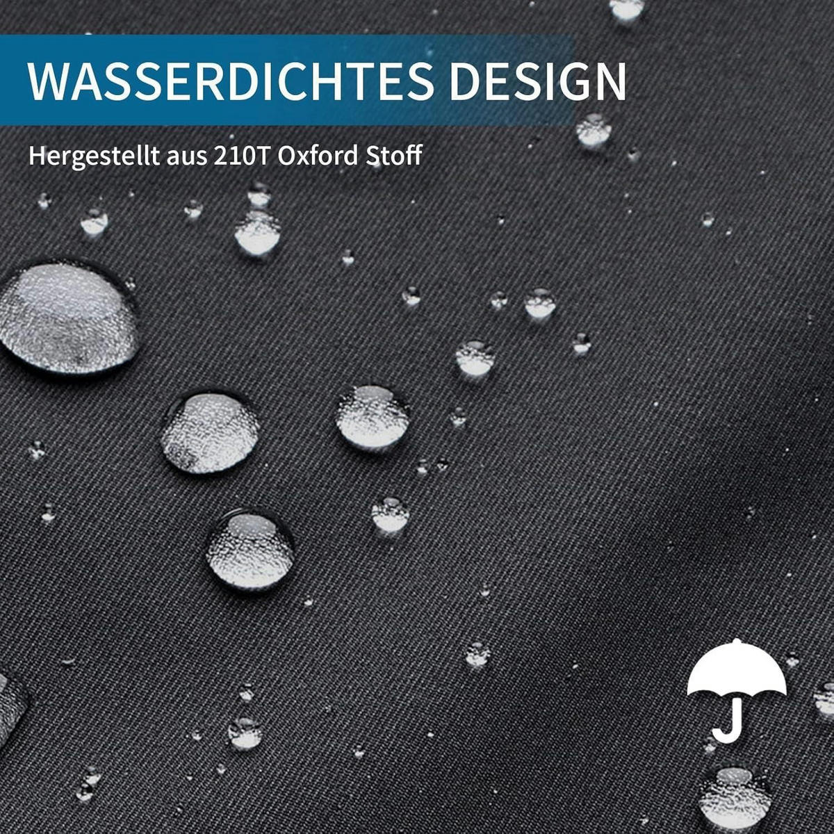 FAHRRADABDECKUNG Wasserdicht 200 x 70 x 110 cm Schwarz - Schwarz, Textil (70/110/200cm)