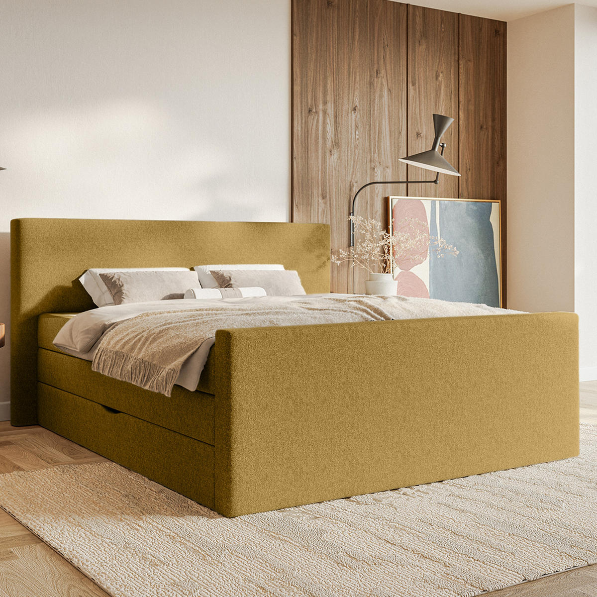 BOXSPRINGBETT VELIPOJA EASY CLEAN 160x200 cm, Dunkelorange - Dunkelorange, Textil (160/200cm) - Fedve